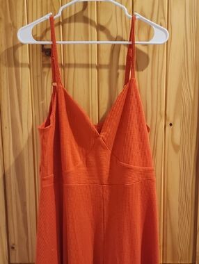 Isabel Maternity by Ingrid & Isabel Orange Ribbed Maxi Dress